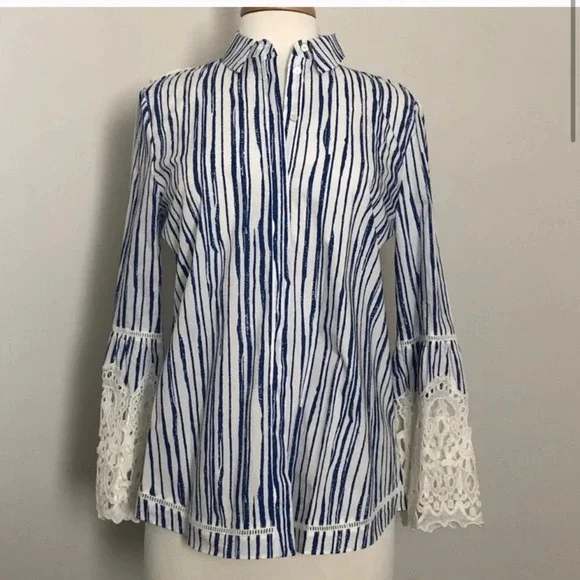 Koby Halperin Ginnie Sleeves Blouse Size Small - Picture 2 of 9